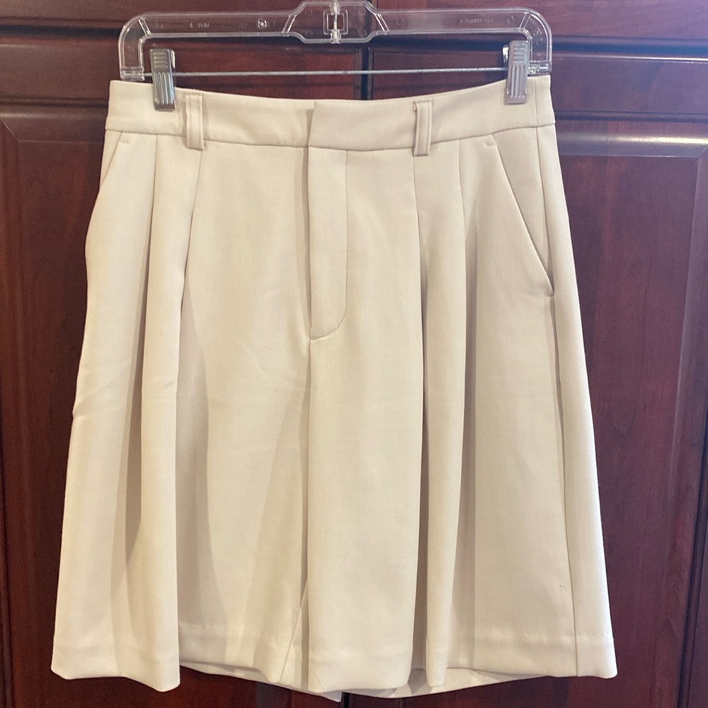 Maeve pleated trouser shorts